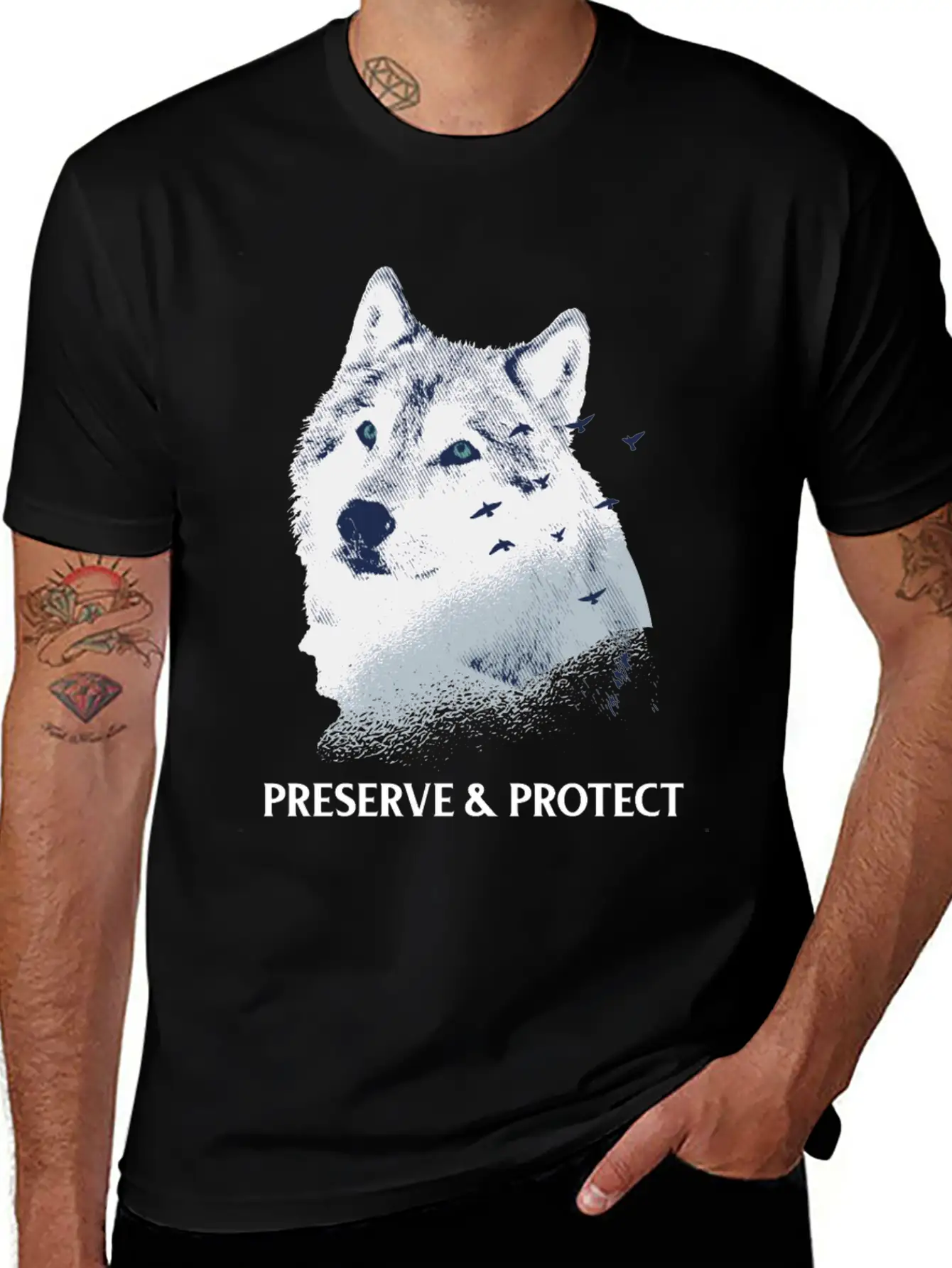 Preserve And Protect Wolves And Wolf Packs Conserv Unisex Casual T-Shirt – Clean Design For Daily Comfort
