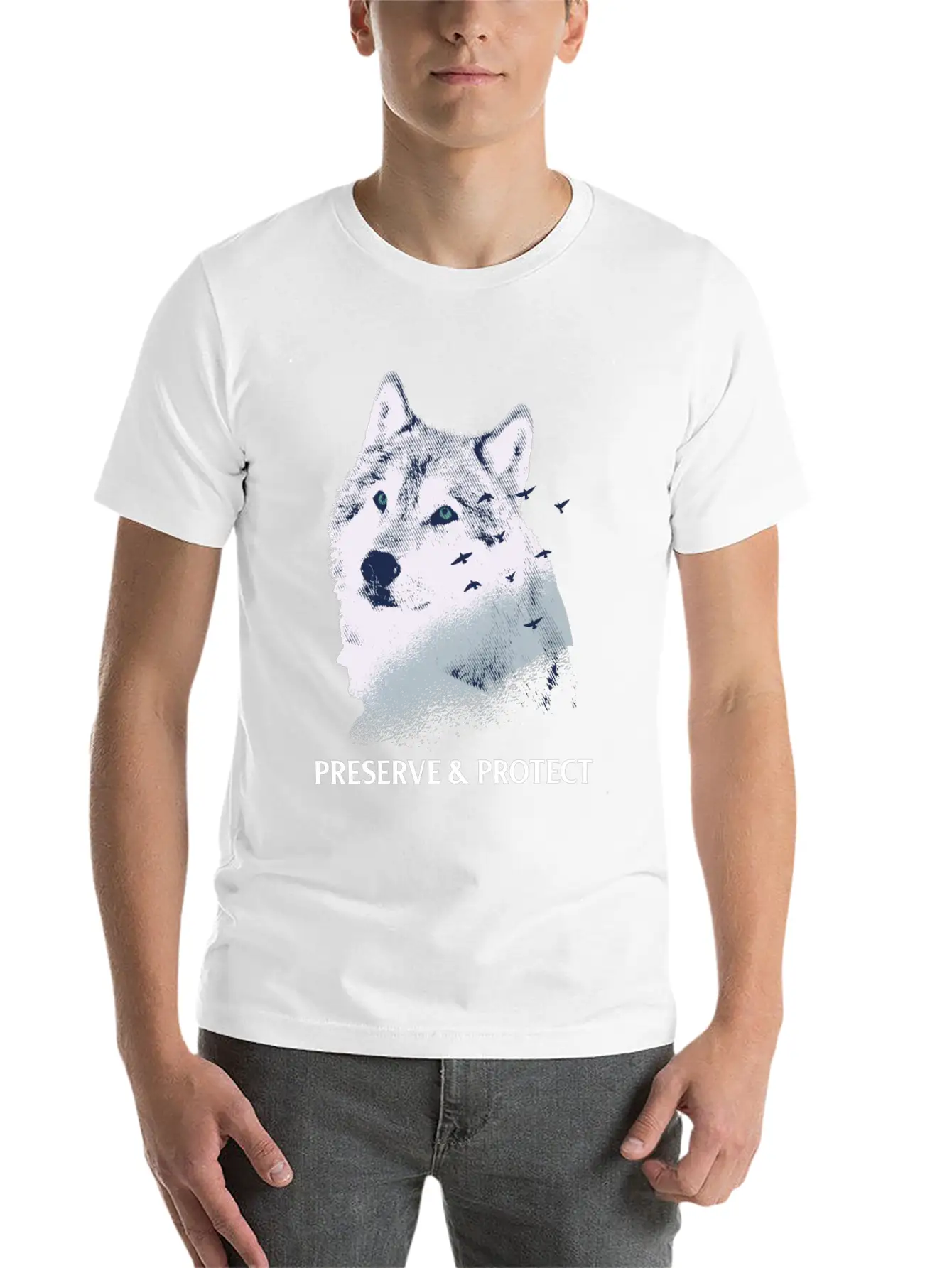Preserve And Protect Wolves And Wolf Packs Conserv Unisex Casual T-Shirt – Clean Design For Daily Comfort