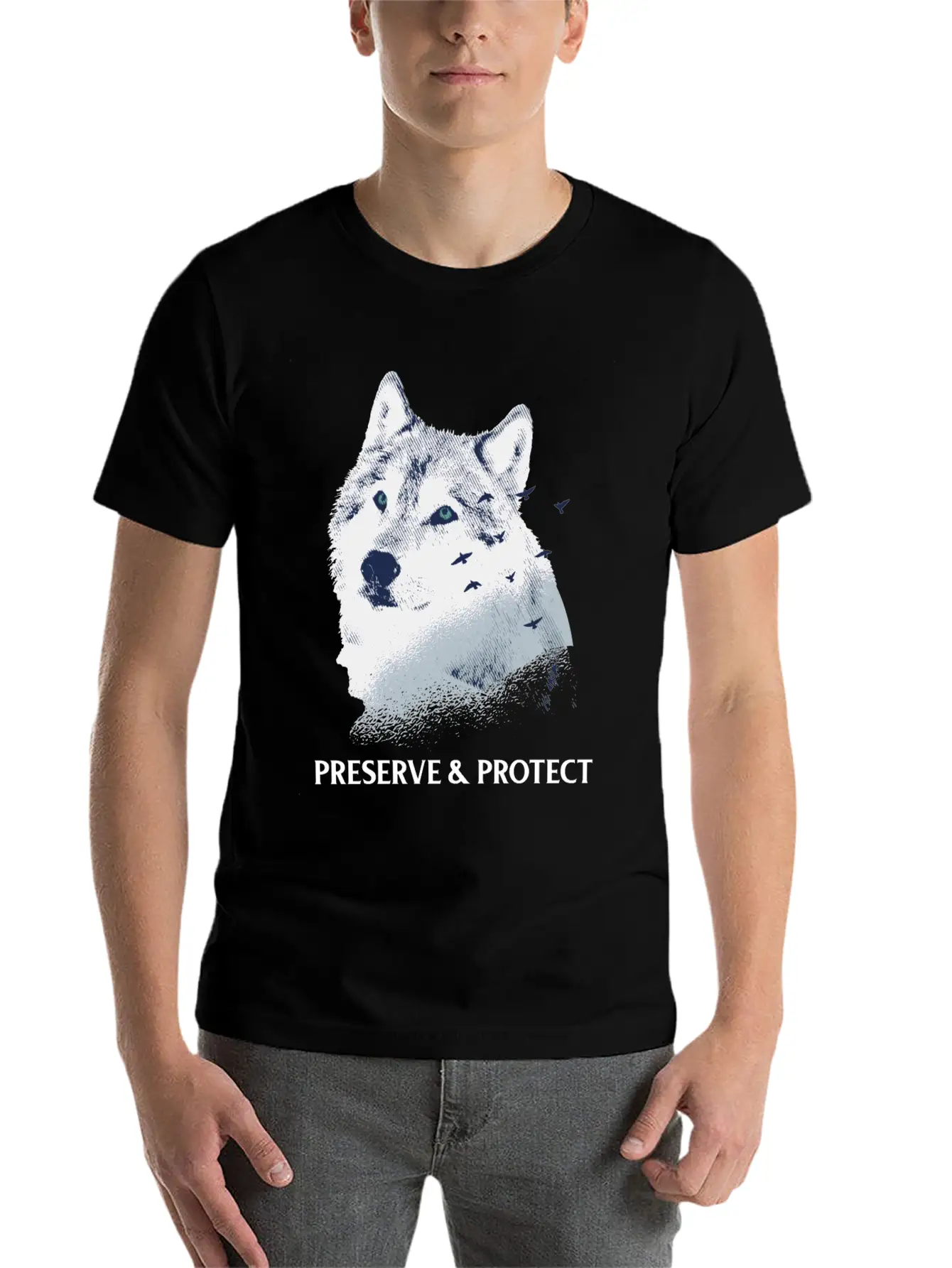Preserve And Protect Wolves And Wolf Packs Conserv Unisex Casual T-Shirt – Clean Design For Daily Comfort