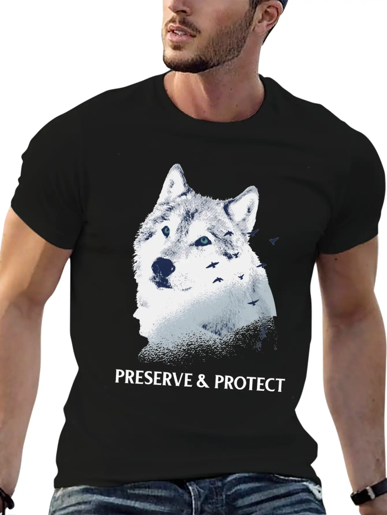 Preserve And Protect Wolves And Wolf Packs Conserv Unisex Casual T-Shirt – Clean Design For Daily Comfort