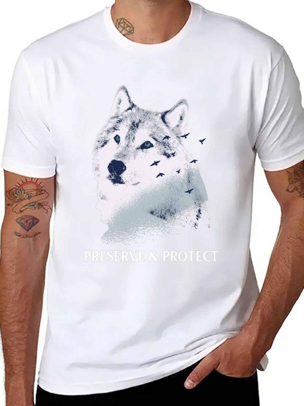 Preserve And Protect Wolves And Wolf Packs Conserv Unisex Casual T-Shirt – Clean Design For Daily Comfort