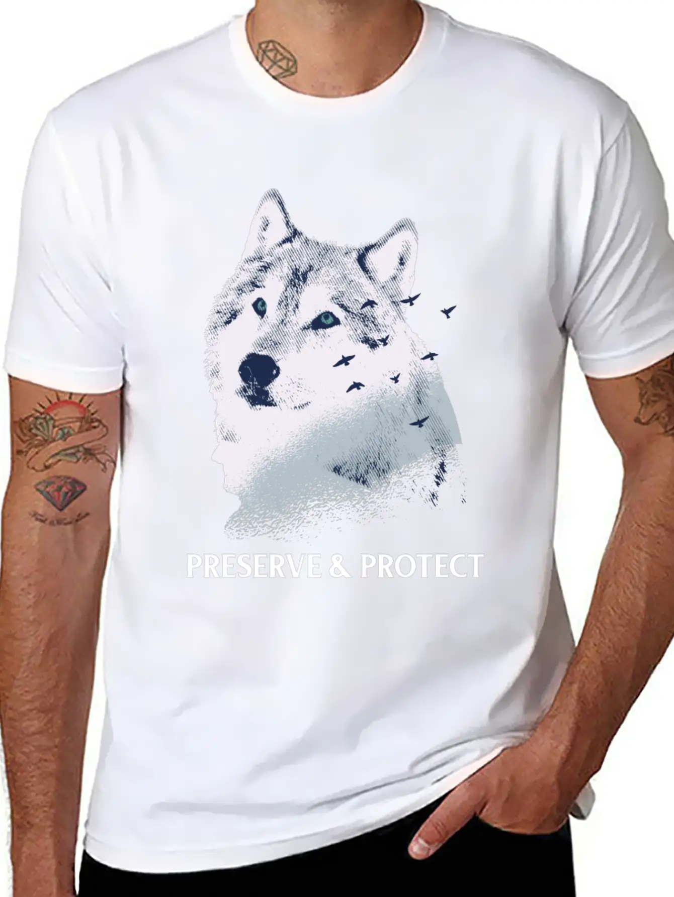 Preserve And Protect Wolves And Wolf Packs Conserv Unisex Casual T-Shirt – Clean Design For Daily Comfort