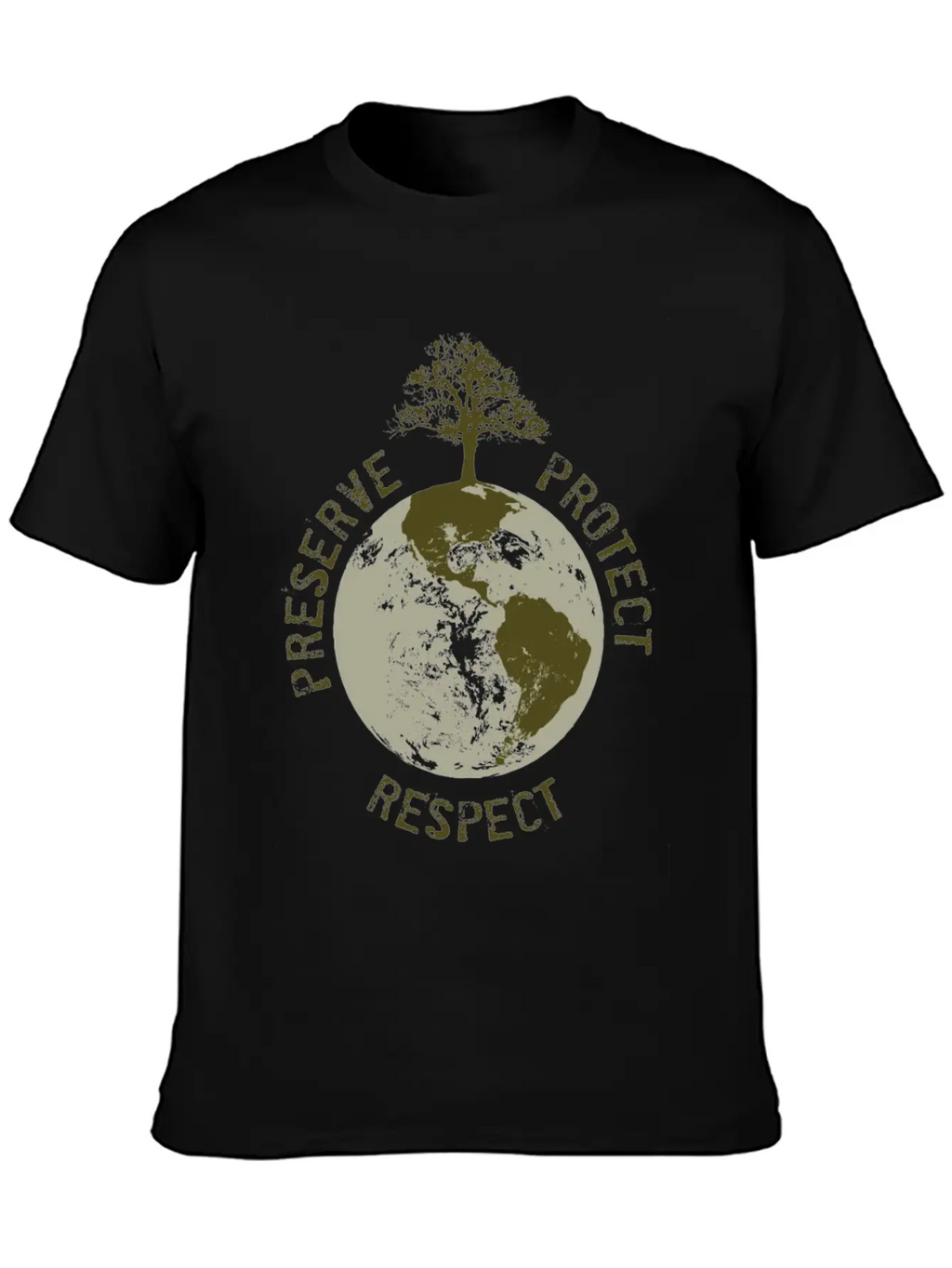 Preserve Respect Protect Breathable Soft Cotton T-Shirt – Timeless Casual Look