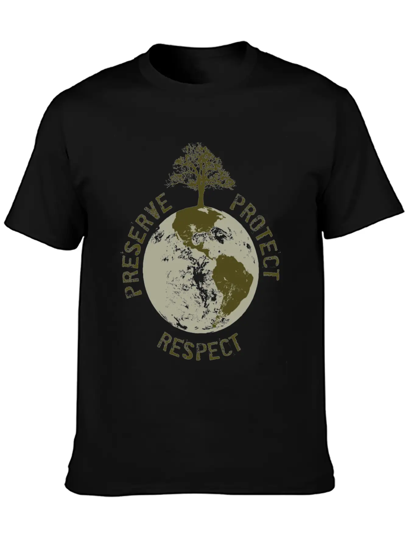Preserve Respect Protect Breathable Soft Cotton T-Shirt – Timeless Casual Look