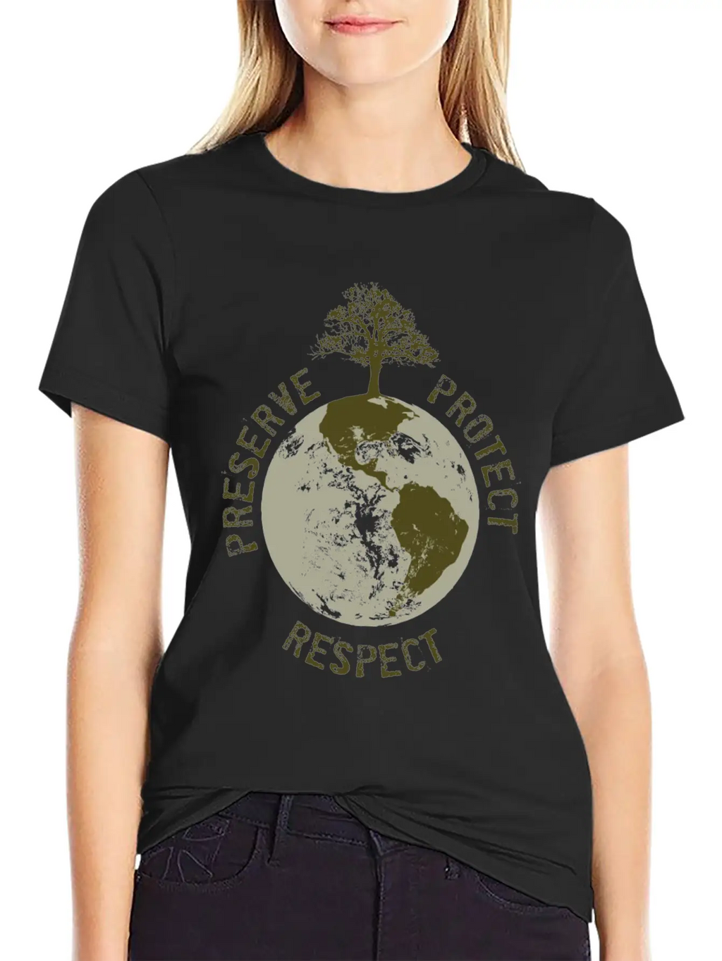 Preserve Respect Protect Breathable Soft Cotton T-Shirt – Timeless Casual Look
