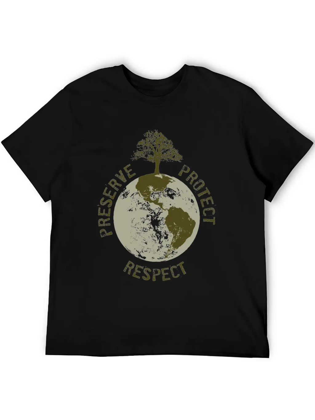 Preserve Respect Protect Breathable Soft Cotton T-Shirt – Timeless Casual Look