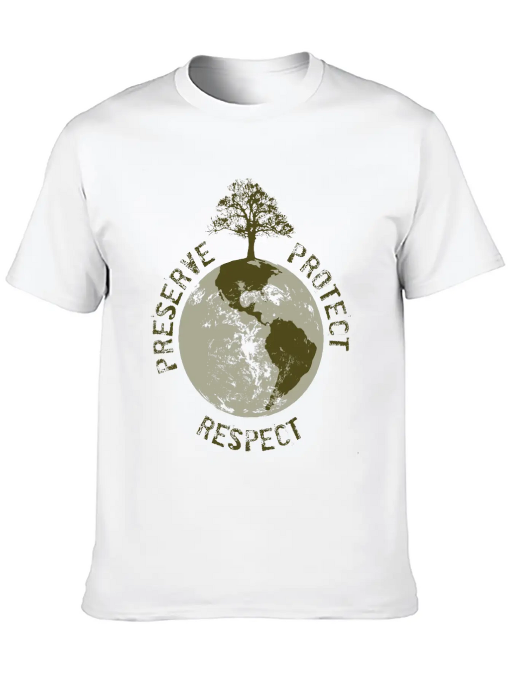 Preserve Respect Protect Breathable Soft Cotton T-Shirt – Timeless Casual Look