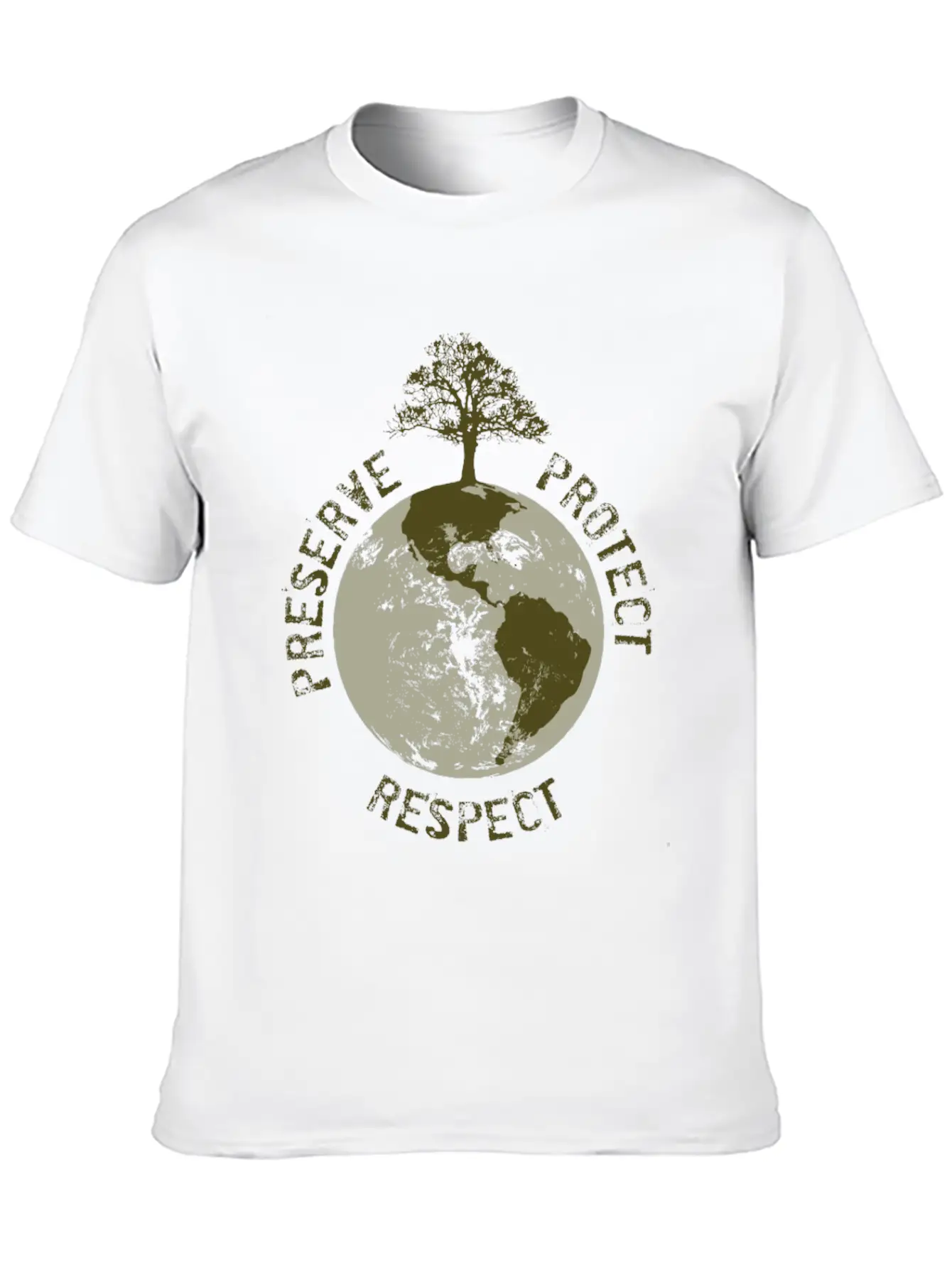 Preserve Respect Protect Breathable Soft Cotton T-Shirt – Timeless Casual Look