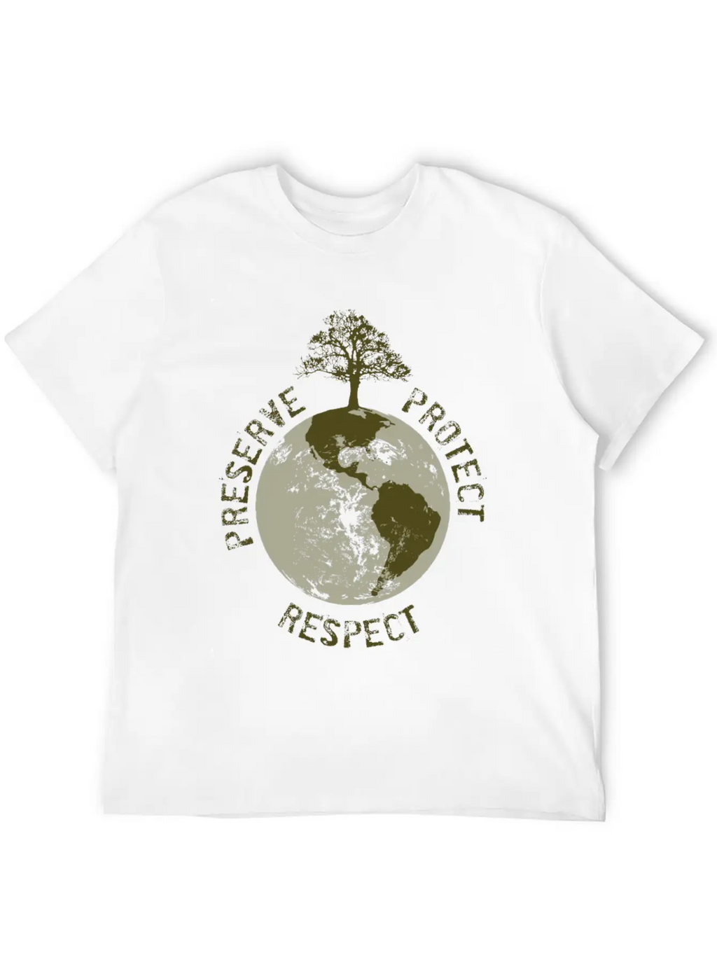Preserve Respect Protect Breathable Soft Cotton T-Shirt – Timeless Casual Look