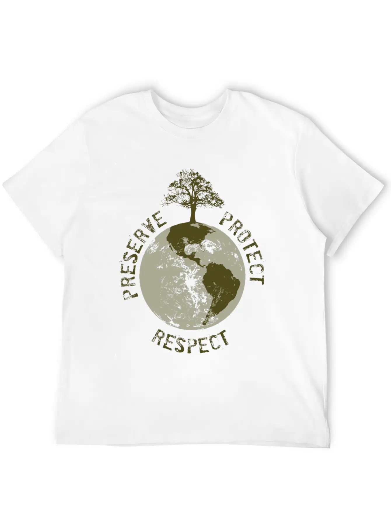 Preserve Respect Protect Breathable Soft Cotton T-Shirt – Timeless Casual Look