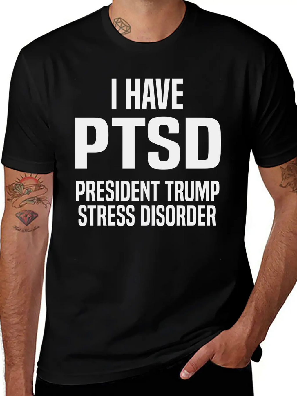 President Trump Stress Disorder Slogan Unisex Casual T-Shirt – Clean Design For Daily Comfort