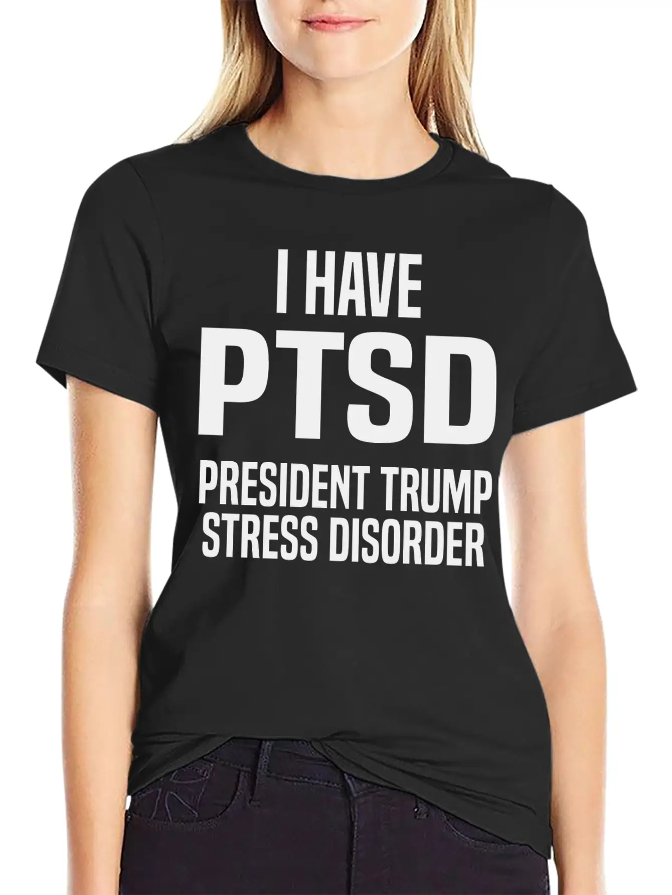 President Trump Stress Disorder Slogan Unisex Casual T-Shirt – Clean Design For Daily Comfort