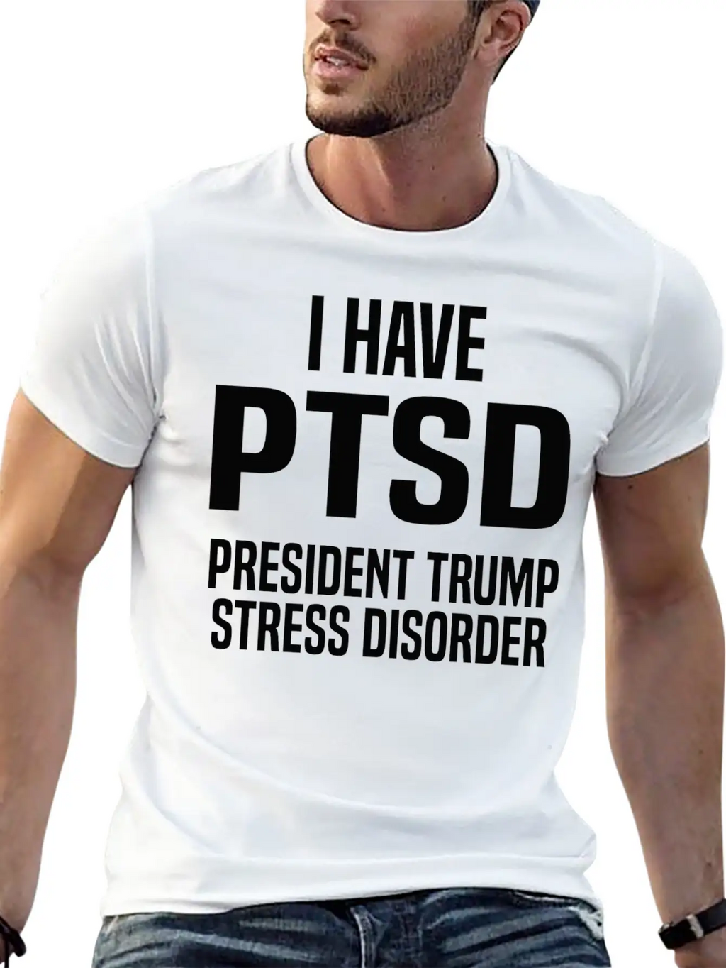 President Trump Stress Disorder Slogan Unisex Casual T-Shirt – Clean Design For Daily Comfort