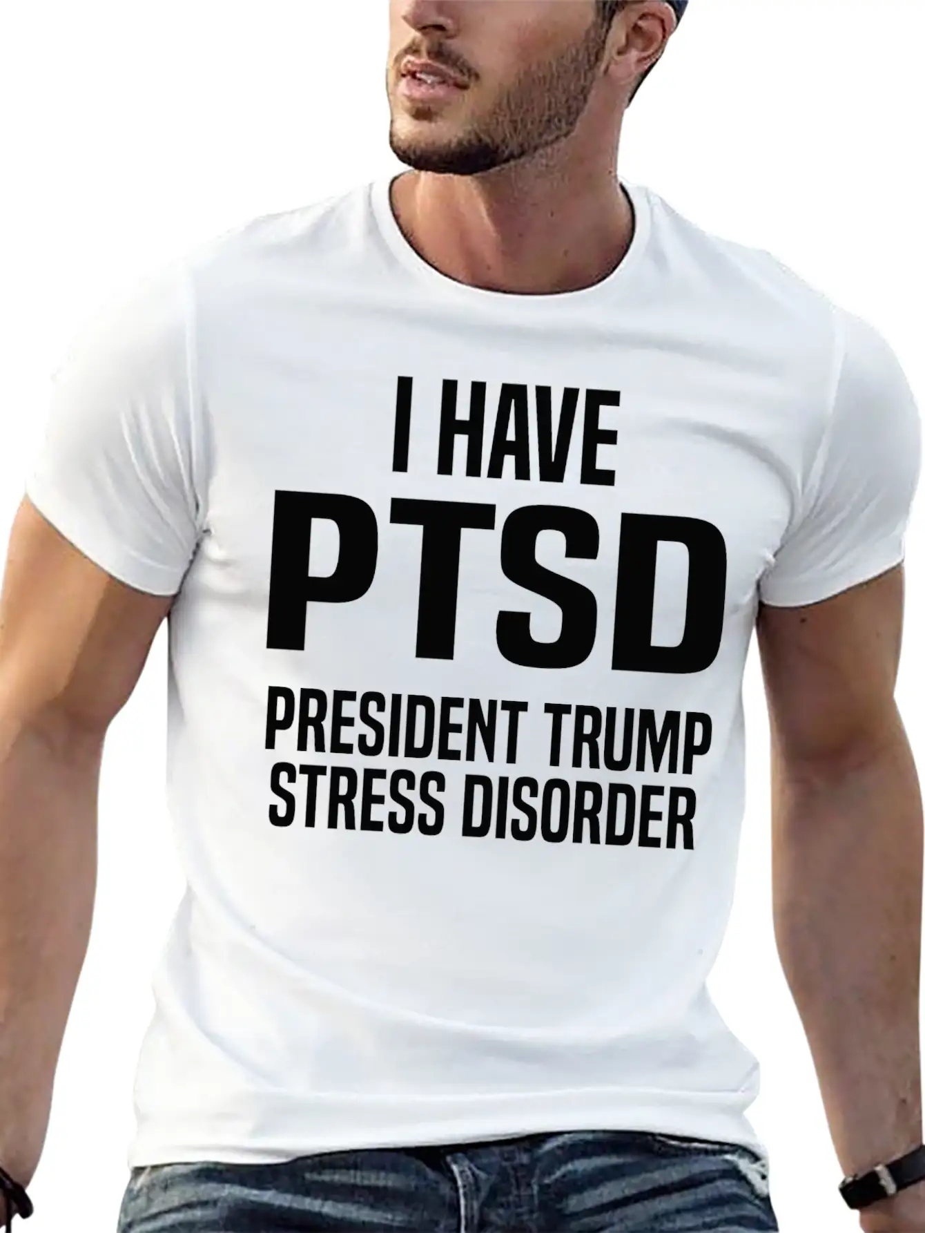 President Trump Stress Disorder Slogan Unisex Casual T-Shirt – Clean Design For Daily Comfort