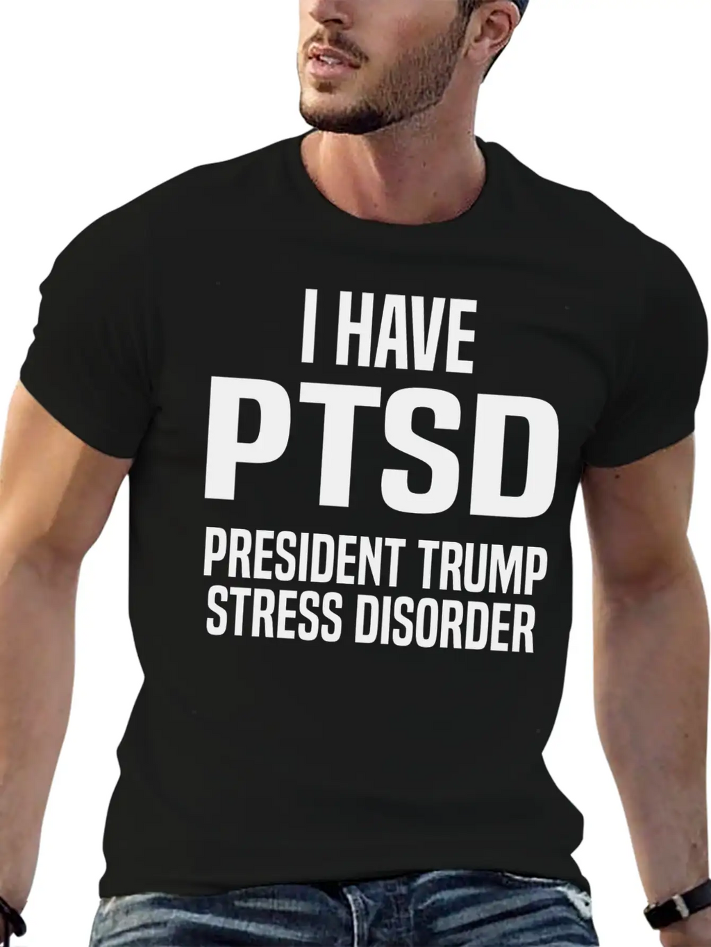 President Trump Stress Disorder Slogan Unisex Casual T-Shirt – Clean Design For Daily Comfort