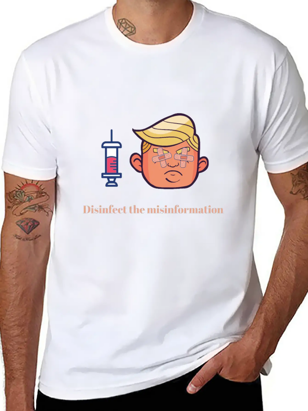 President Trump Virus Crisis - Misinformation Breathable Graphic T-Shirt – Perfect For Casual Days
