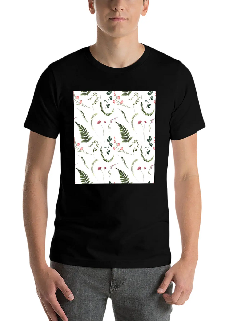 Pretty Wildflowers Botanical Pattern Unisex Casual T-Shirt – Clean Design For Daily Comfort