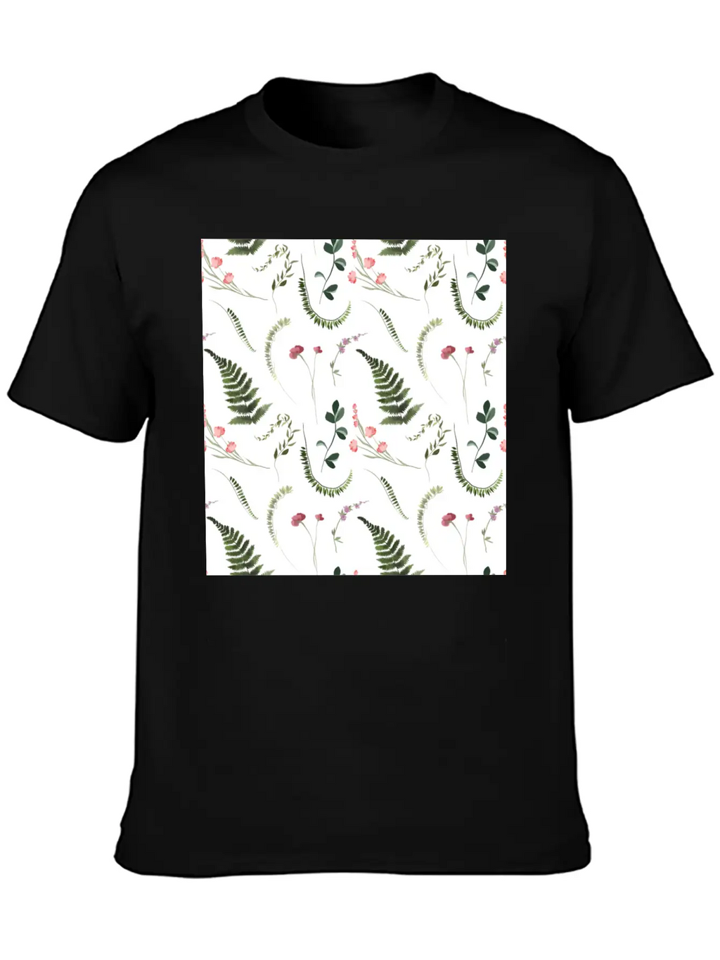 Pretty Wildflowers Botanical Pattern Unisex Casual T-Shirt – Clean Design For Daily Comfort