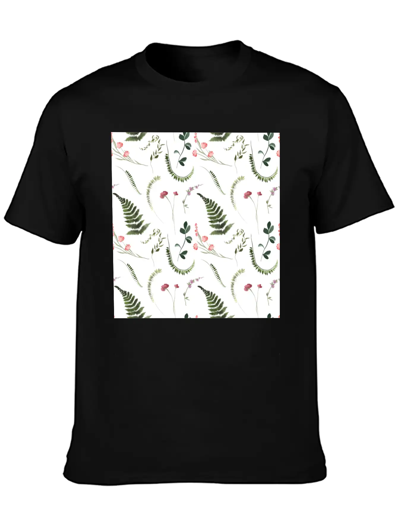 Pretty Wildflowers Botanical Pattern Unisex Casual T-Shirt – Clean Design For Daily Comfort