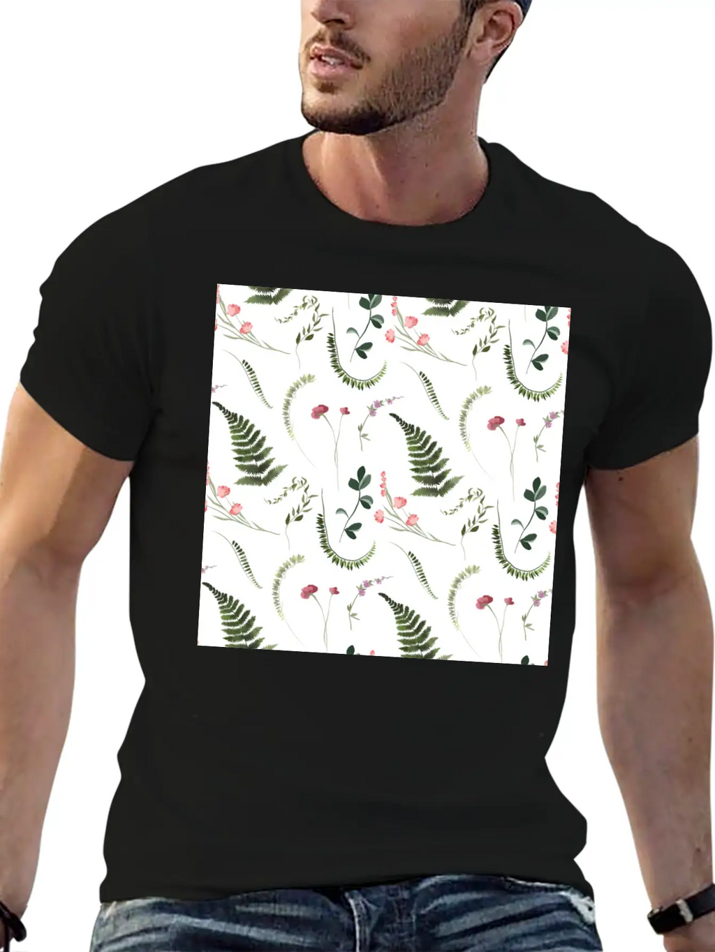 Pretty Wildflowers Botanical Pattern Unisex Casual T-Shirt – Clean Design For Daily Comfort