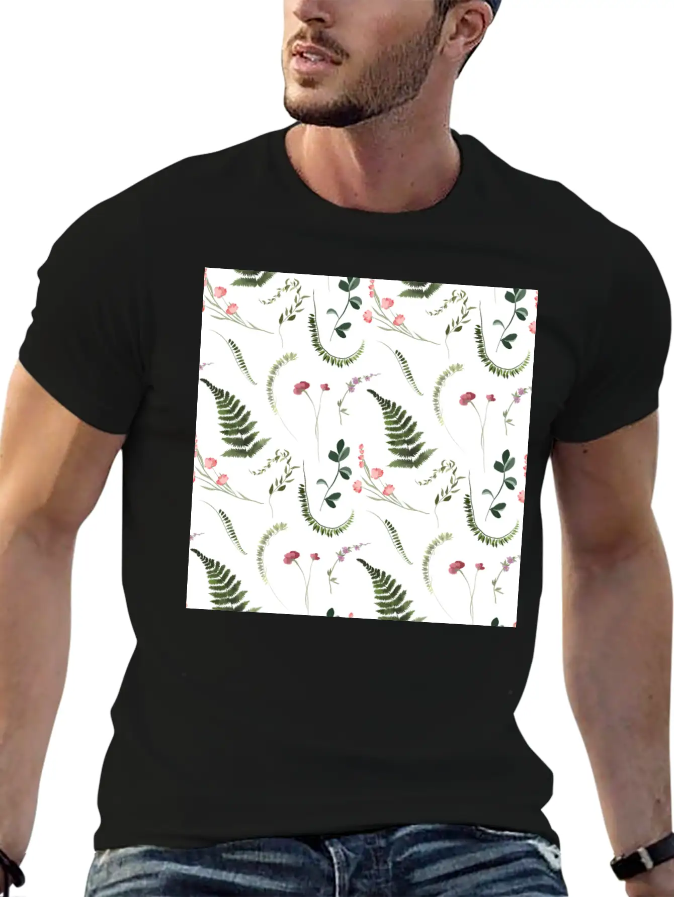 Pretty Wildflowers Botanical Pattern Unisex Casual T-Shirt – Clean Design For Daily Comfort