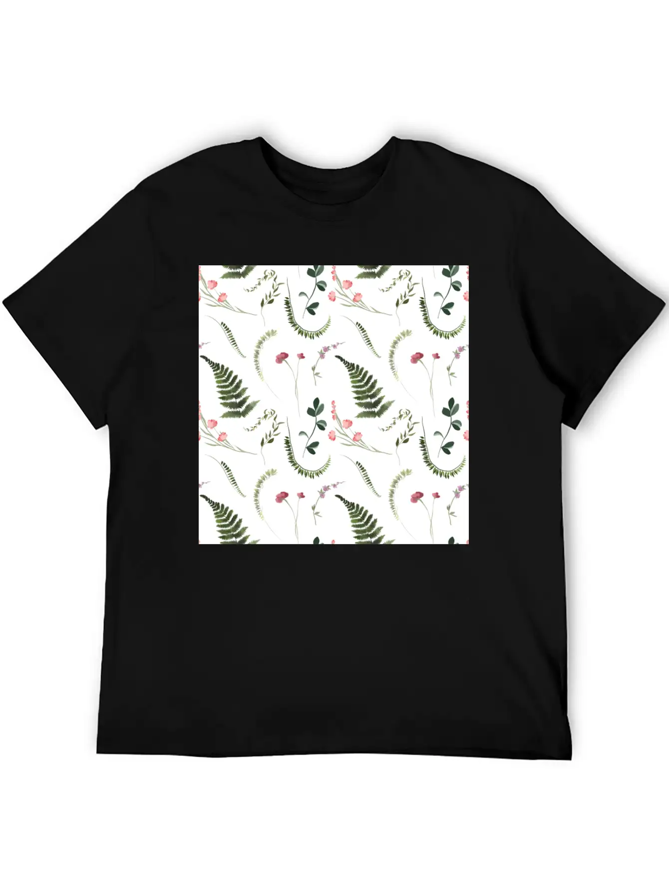 Pretty Wildflowers Botanical Pattern Unisex Casual T-Shirt – Clean Design For Daily Comfort