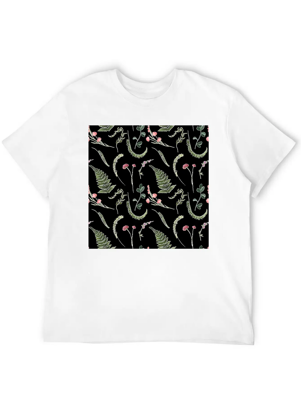 Pretty Wildflowers Botanical Pattern Unisex Casual T-Shirt – Clean Design For Daily Comfort