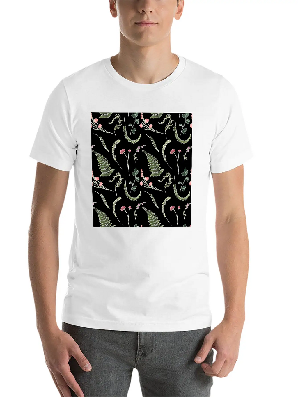 Pretty Wildflowers Botanical Pattern Unisex Casual T-Shirt – Clean Design For Daily Comfort