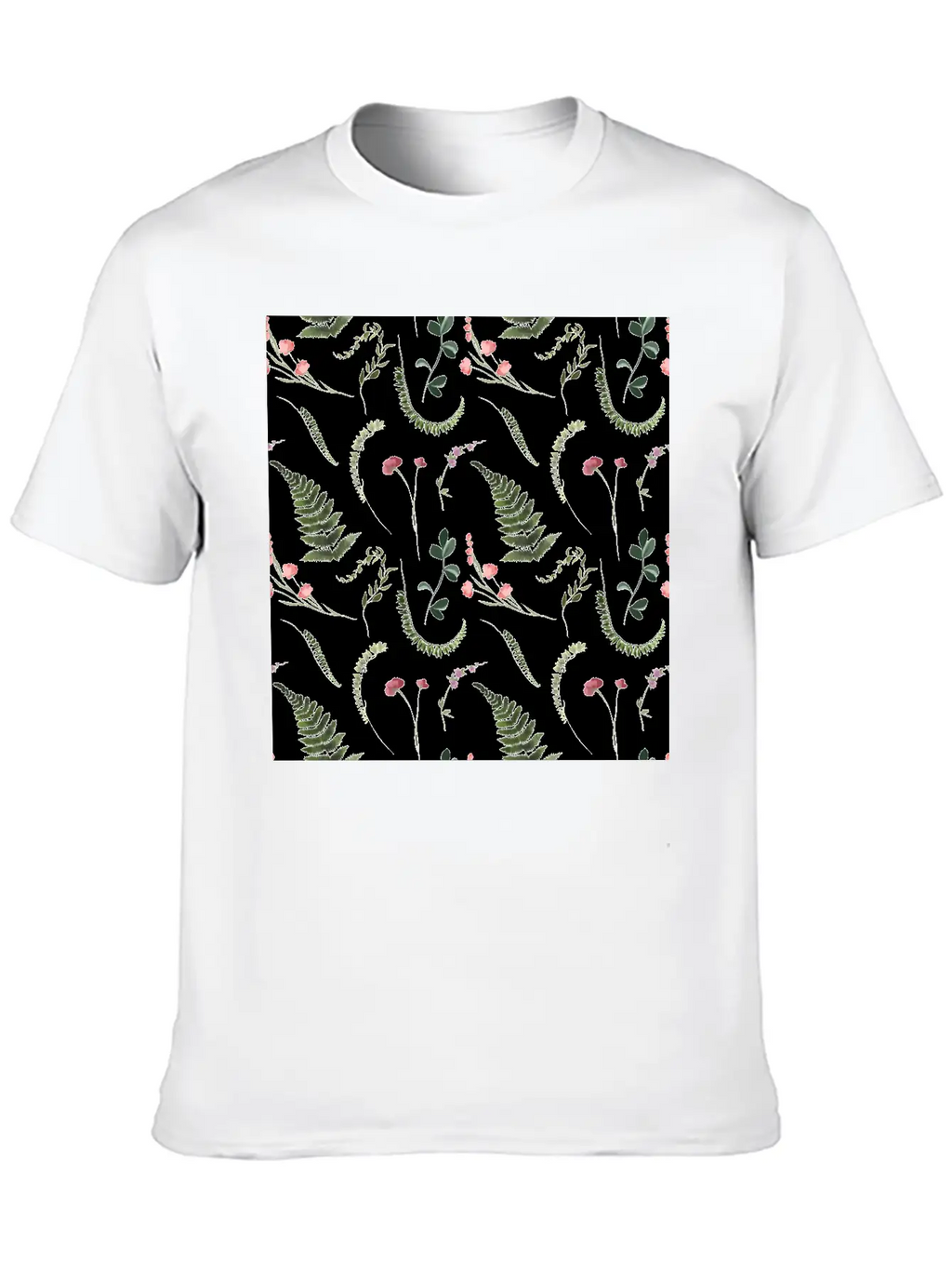 Pretty Wildflowers Botanical Pattern Unisex Casual T-Shirt – Clean Design For Daily Comfort
