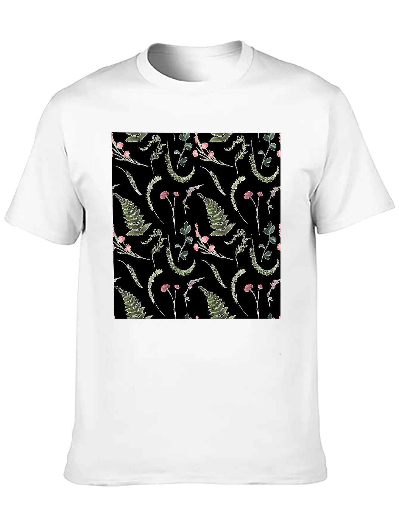 Pretty Wildflowers Botanical Pattern Unisex Casual T-Shirt – Clean Design For Daily Comfort