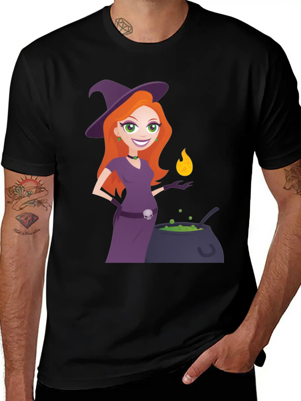 Pretty Witch Classic Fit Graphic Tee For Daily Comfort – Unisex Cotton Shirt