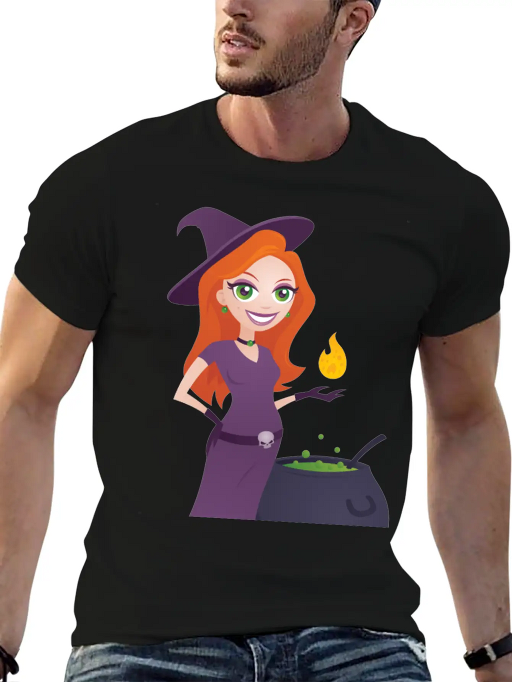 Pretty Witch Classic Fit Graphic Tee For Daily Comfort – Unisex Cotton Shirt