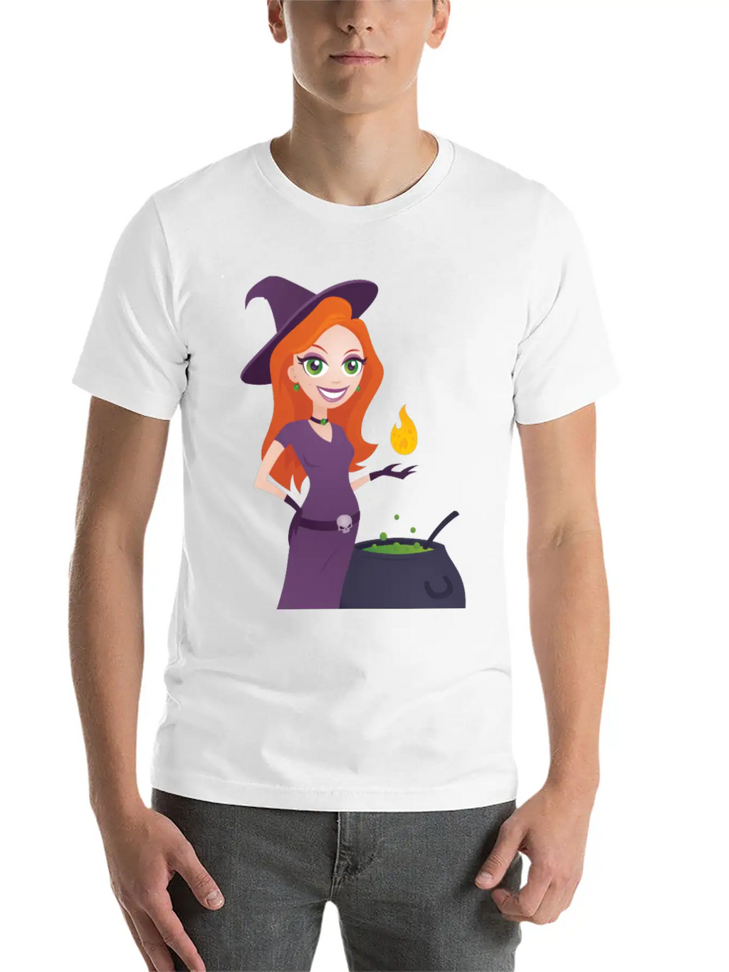 Pretty Witch Classic Fit Graphic Tee For Daily Comfort – Unisex Cotton Shirt