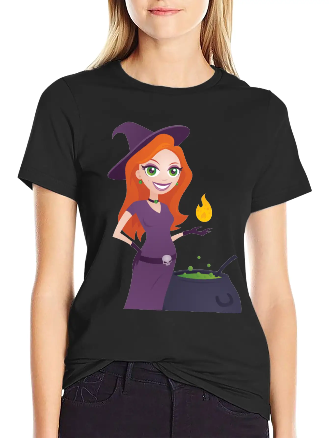 Pretty Witch Classic Fit Graphic Tee For Daily Comfort – Unisex Cotton Shirt