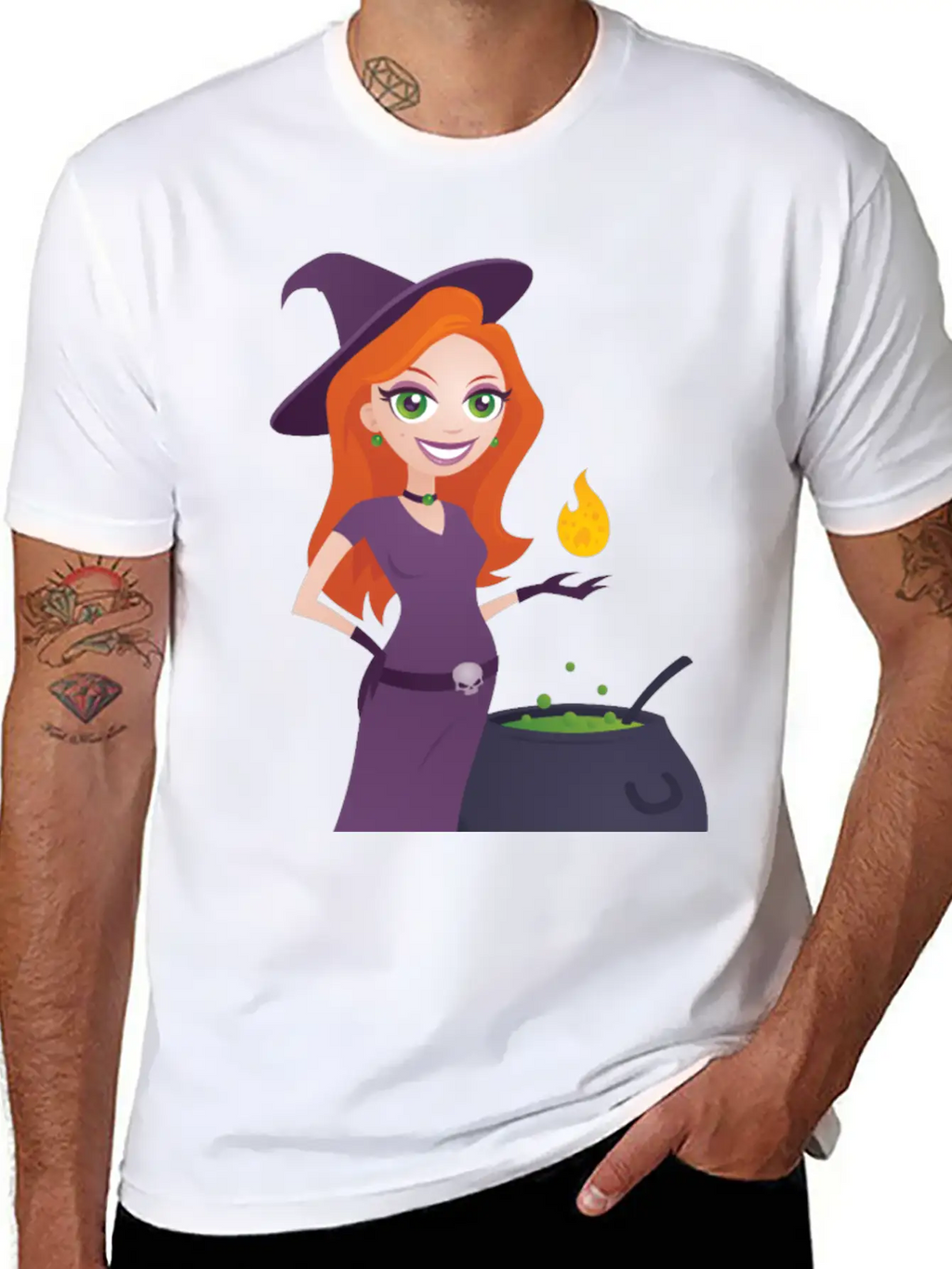 Pretty Witch Classic Fit Graphic Tee For Daily Comfort – Unisex Cotton Shirt