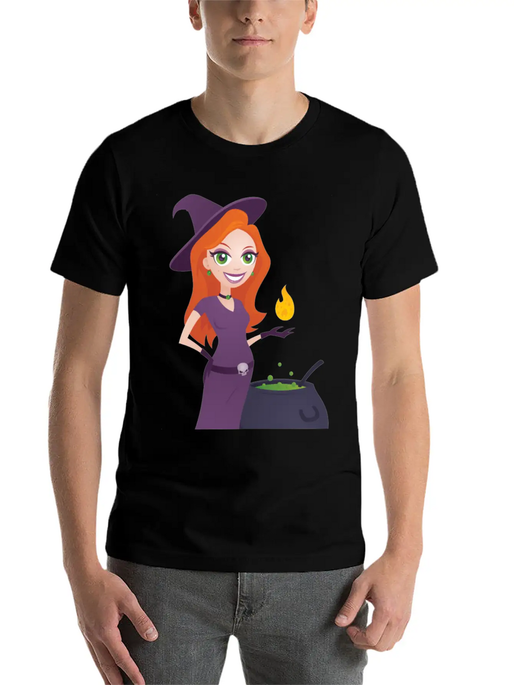 Pretty Witch Classic Fit Graphic Tee For Daily Comfort – Unisex Cotton Shirt