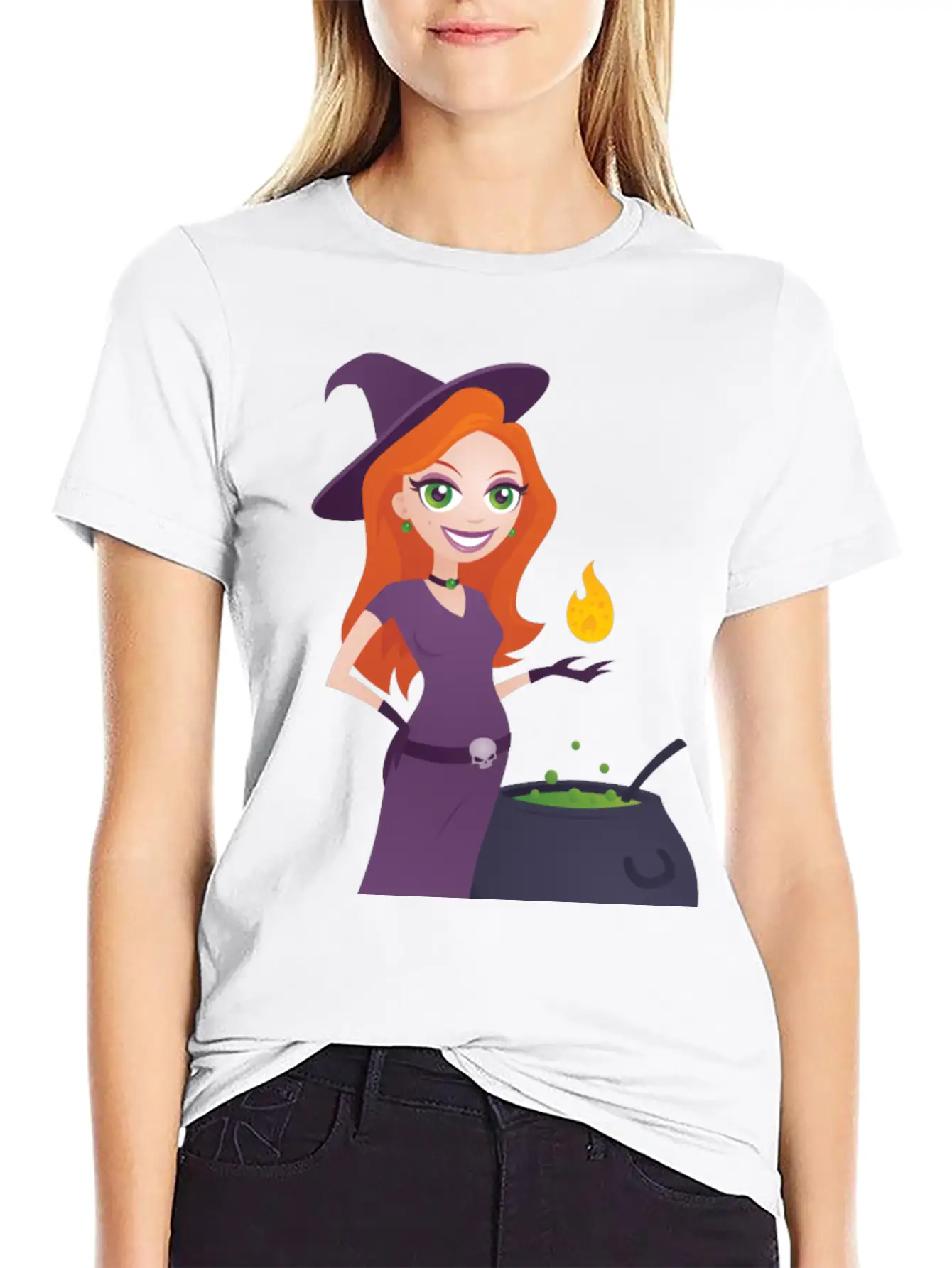 Pretty Witch Classic Fit Graphic Tee For Daily Comfort – Unisex Cotton Shirt