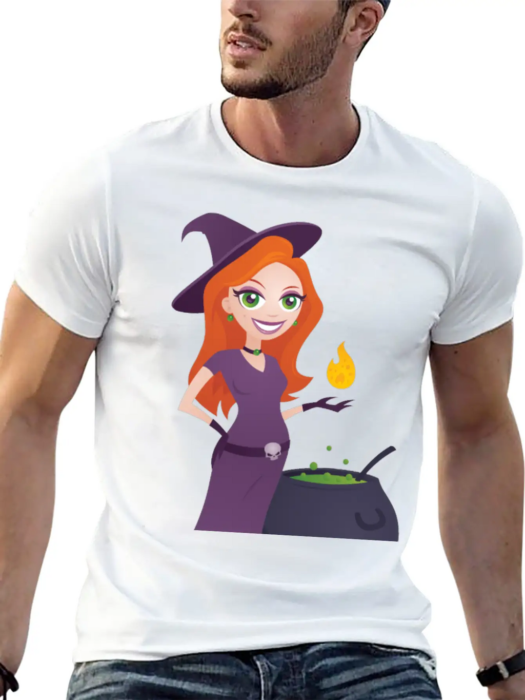 Pretty Witch Classic Fit Graphic Tee For Daily Comfort – Unisex Cotton Shirt