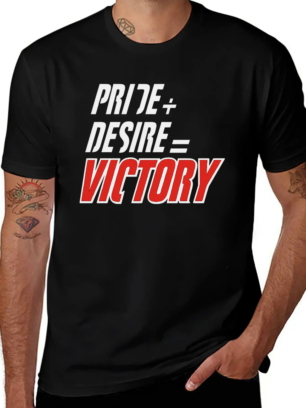 Pride Plus Desire Victory Unisex Short Sleeve Soft Cotton T-Shirt – Casual Everyday Wear