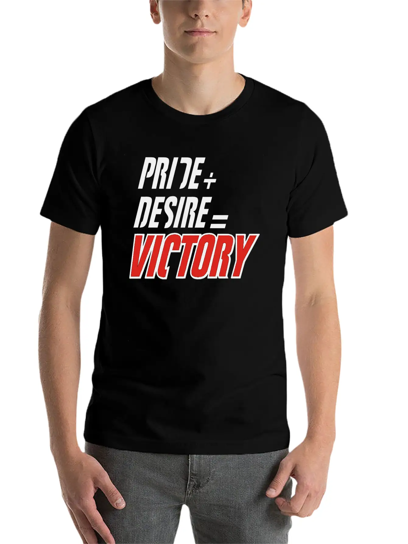 Pride Plus Desire Victory Unisex Short Sleeve Soft Cotton T-Shirt – Casual Everyday Wear