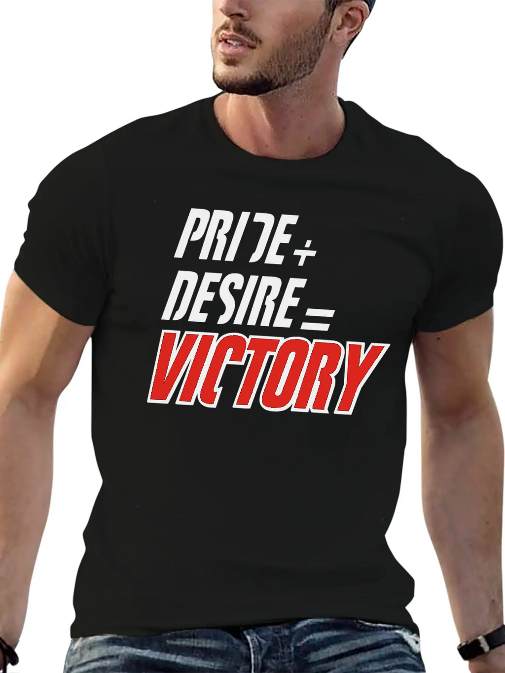 Pride Plus Desire Victory Unisex Short Sleeve Soft Cotton T-Shirt – Casual Everyday Wear