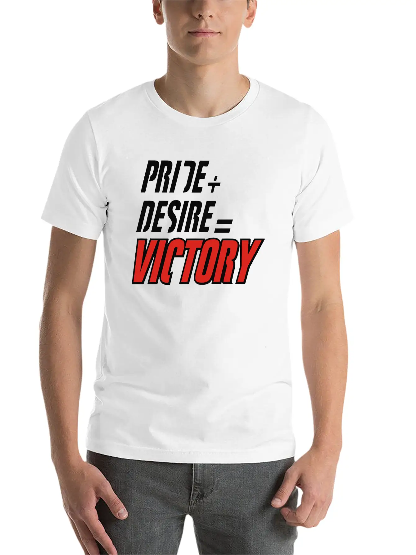 Pride Plus Desire Victory Unisex Short Sleeve Soft Cotton T-Shirt – Casual Everyday Wear
