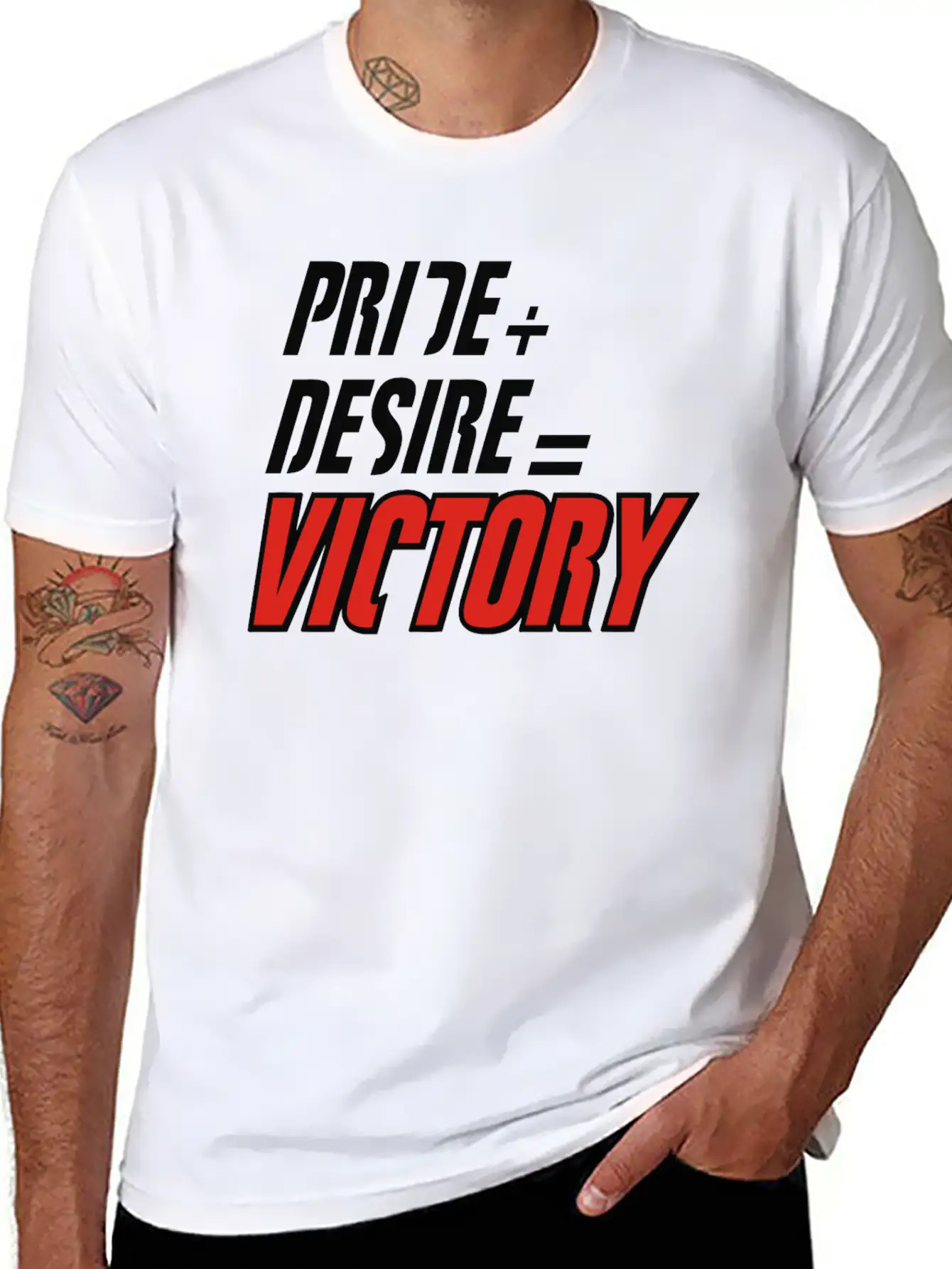 Pride Plus Desire Victory Unisex Short Sleeve Soft Cotton T-Shirt – Casual Everyday Wear
