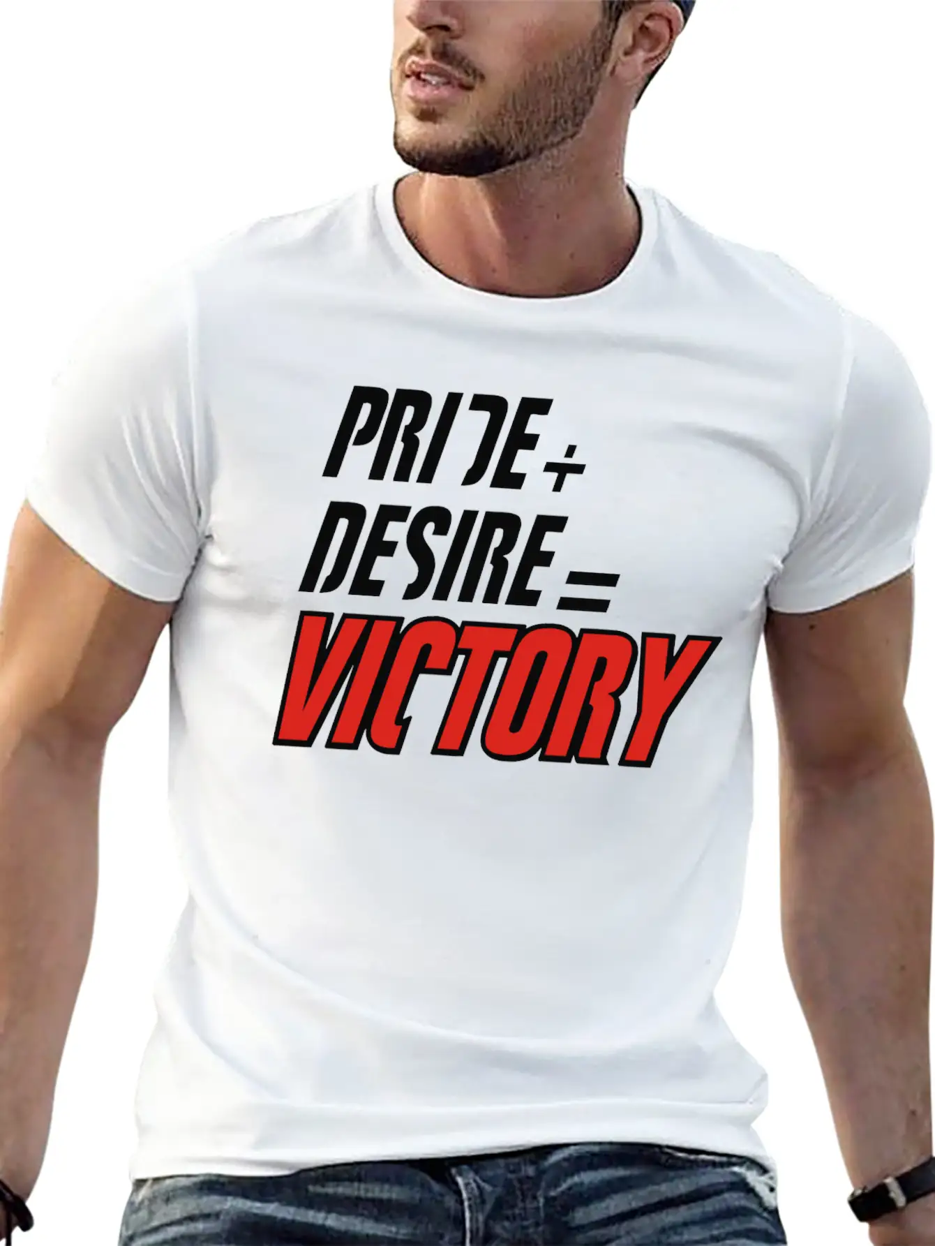 Pride Plus Desire Victory Unisex Short Sleeve Soft Cotton T-Shirt – Casual Everyday Wear