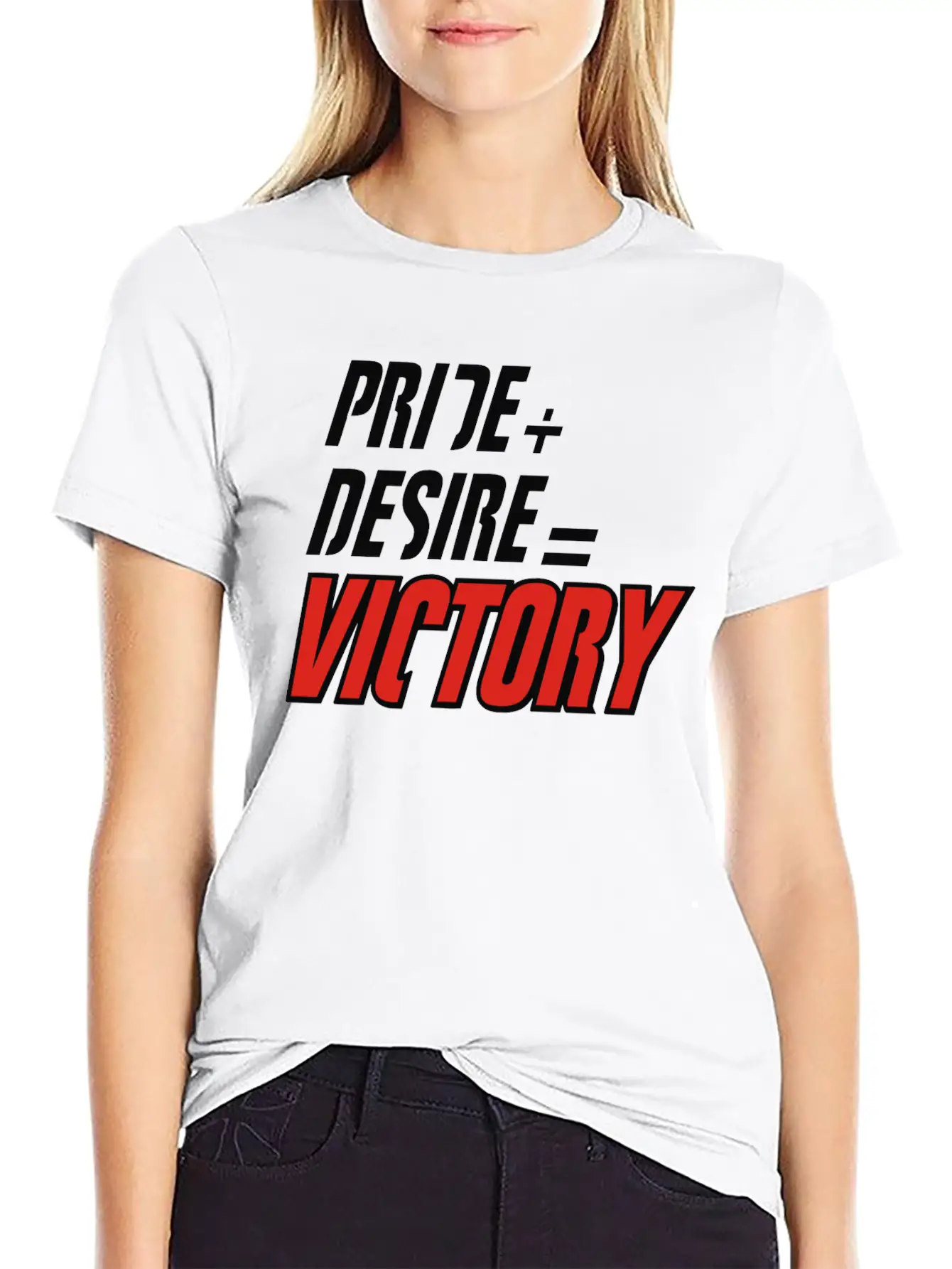 Pride Plus Desire Victory Unisex Short Sleeve Soft Cotton T-Shirt – Casual Everyday Wear