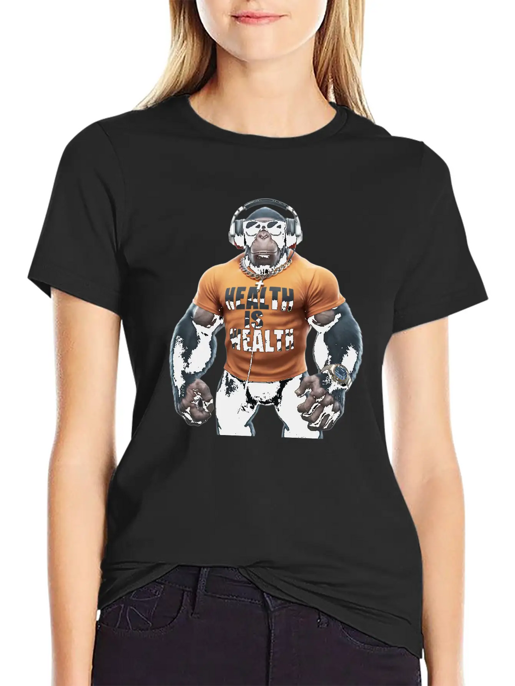 Primate Prosperity Healthy Habits For Happy Chimps Unisex Casual T-Shirt – Clean Design For Daily Comfort