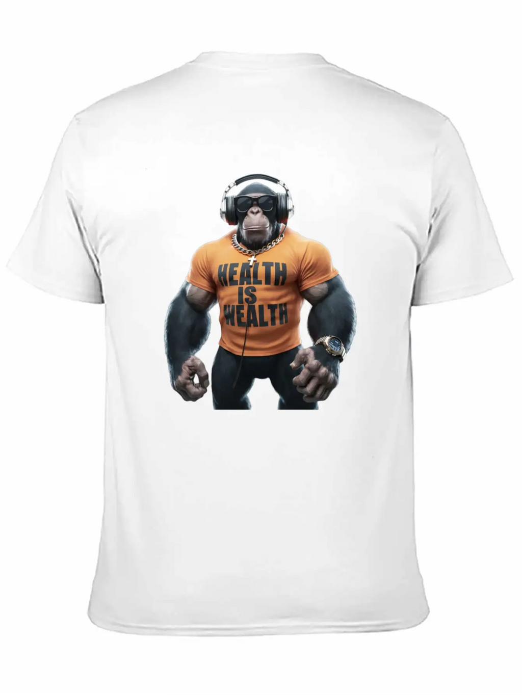 Primate Prosperity Healthy Habits For Happy Chimps Unisex Casual T-Shirt – Clean Design For Daily Comfort