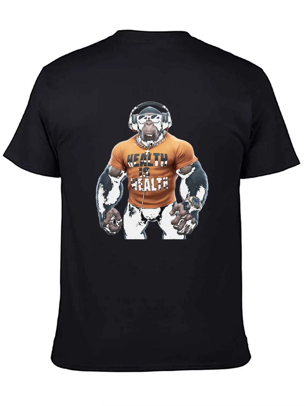 Primate Prosperity Healthy Habits For Happy Chimps Unisex Casual T-Shirt – Clean Design For Daily Comfort
