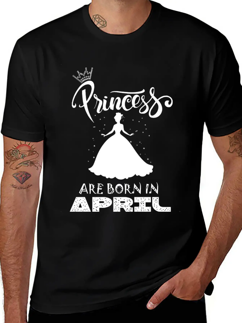 Princess Are Born In APRIL Breathable Soft Cotton T-Shirt – Timeless Casual Look