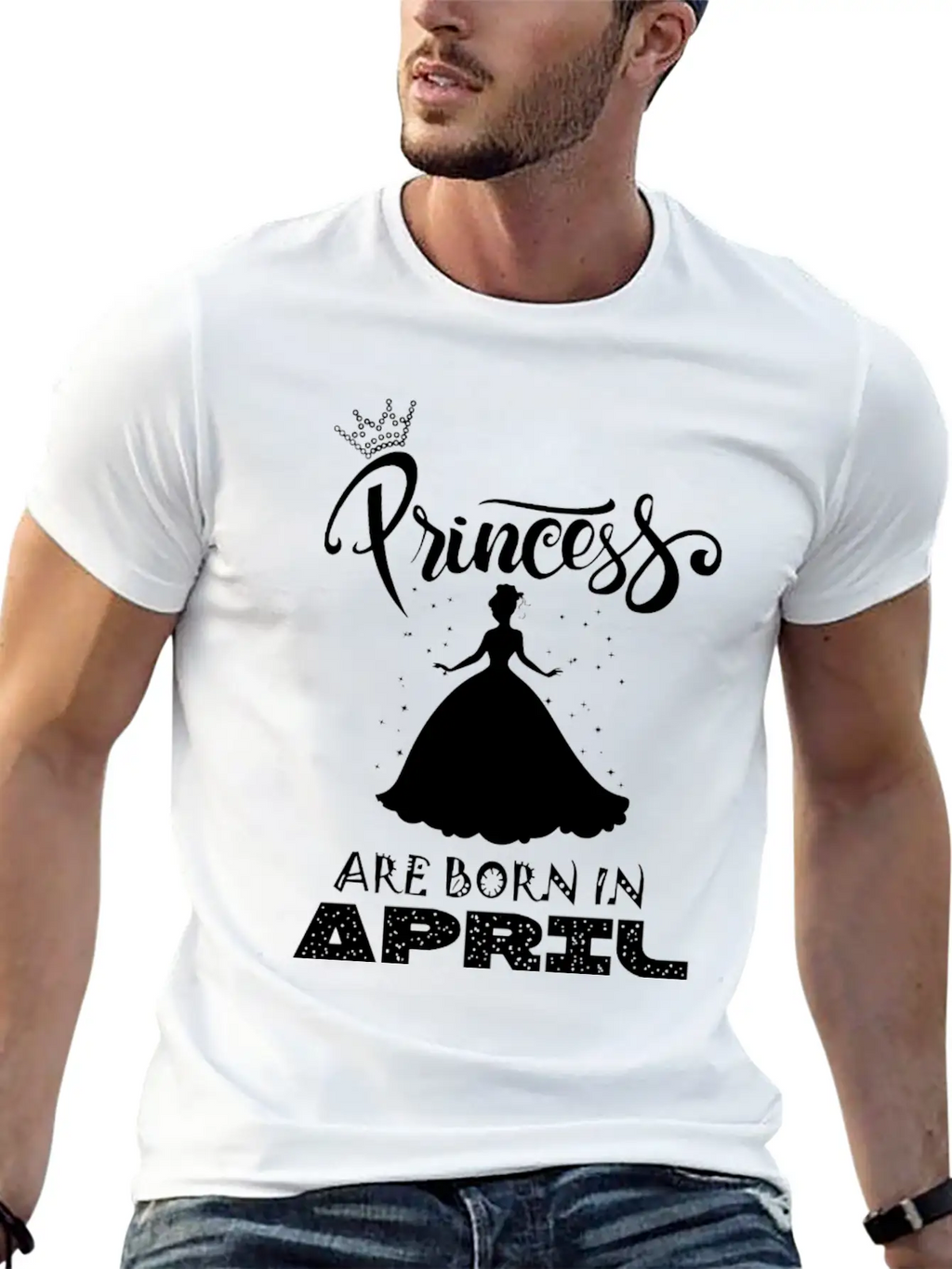 Princess Are Born In APRIL Breathable Soft Cotton T-Shirt – Timeless Casual Look